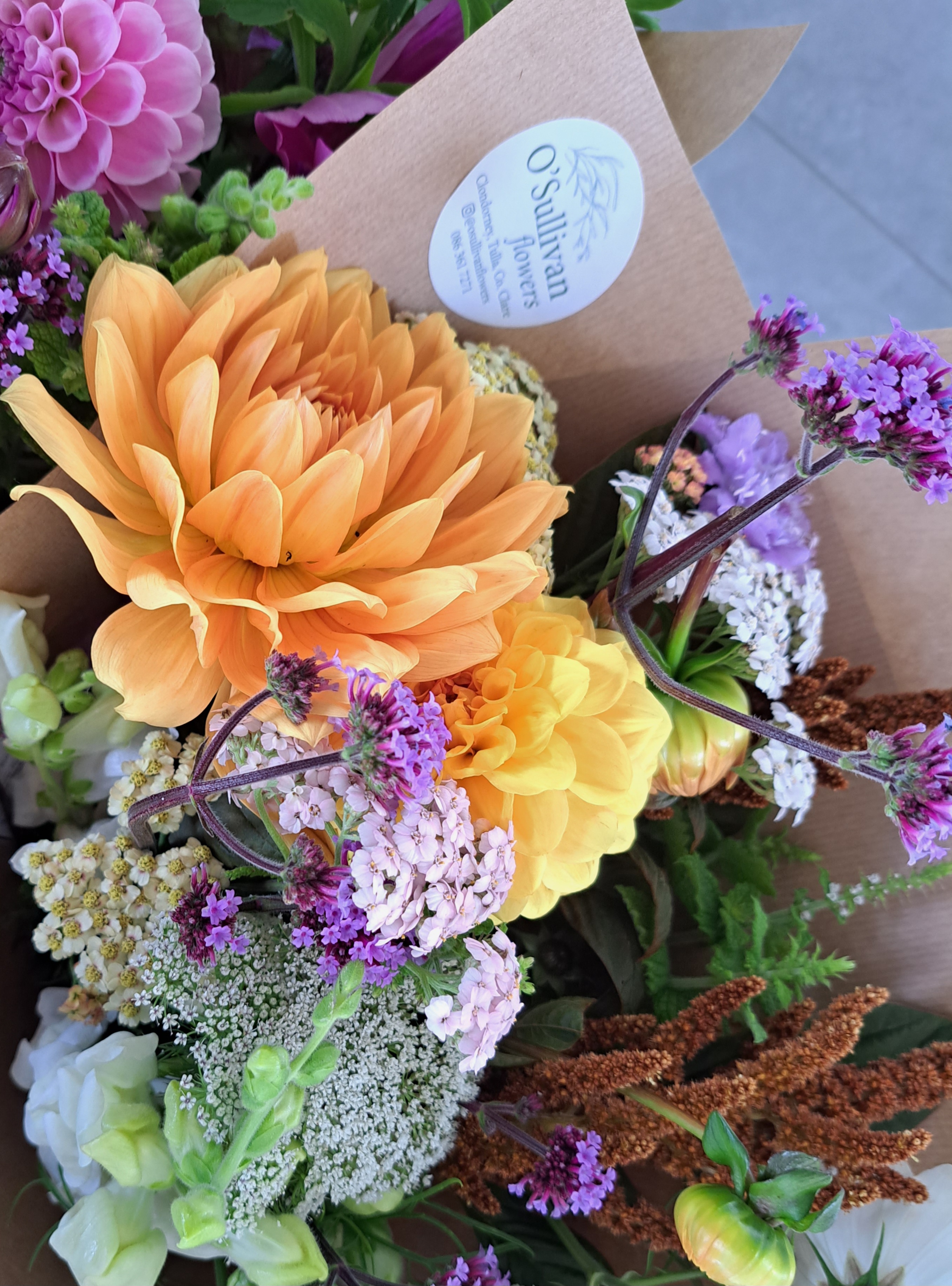 A colourful Clondorney Wedding Flowers bouquet